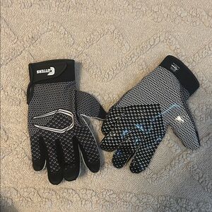 Kids' Black and White Gloves